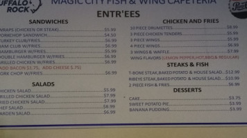 Magic City Grill Fish And Wing Cafeteria menu