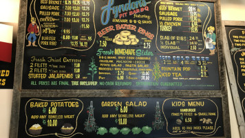 Lyndon's Pit -b-q. menu