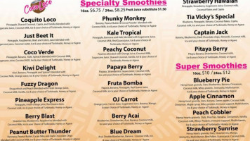 Coco Loco Smoothie Juices Eats menu