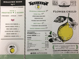 Flower Child menu