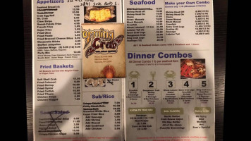 Storming Crab Seafood Syracuse menu