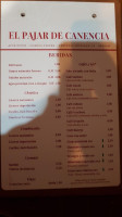 El Pajar De Canencia menu