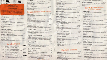 The Royal Punjabi menu