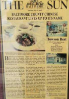 Towson Best Chinese Restaurant menu