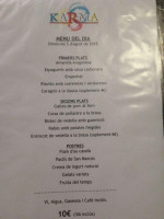 Cafeteria Karma menu