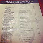 Taller De Tapas -travessera De Les Corts menu