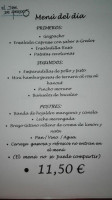Sur De Gredos menu