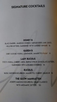 Glow Martini Lounge menu