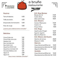 O Bruño menu