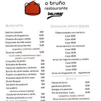 O Bruño menu