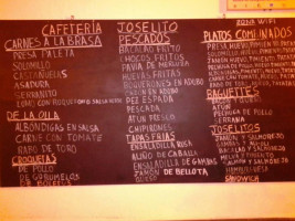 Cafetería Joselito menu
