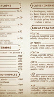 El Rincon De Vicen menu