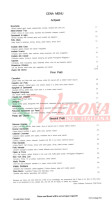 Verona's Cucina Italiana menu