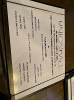 Union Hall menu