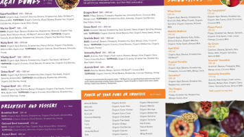 Vitality Bowls San Ramon menu