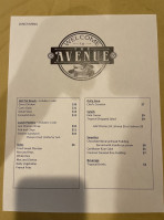Welcome To The Avenue menu