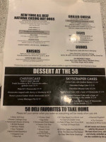 The Route 58 Deli menu