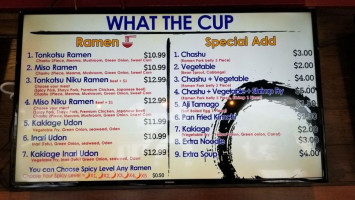 What The Cup menu