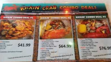 The Kickin' Crab menu