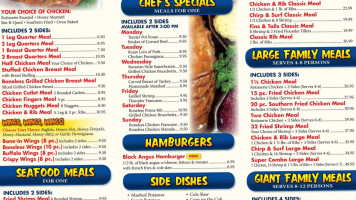 Valley Caterers menu