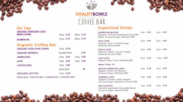 Vitality Bowls- Las Colinas menu