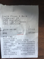 Costa Pizza food