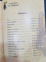El Rebeco menu