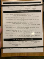 Nori Sushi Wraps menu