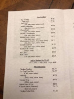 Joe Bessinger's Barbeque menu