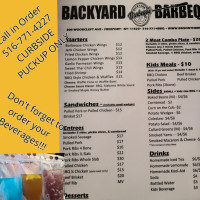 Backyard Barbeque menu