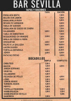 Manolo Sevilla menu