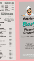 Cafeteria Bar9 Pizzeria Creperia menu