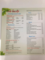 168 Sushi menu
