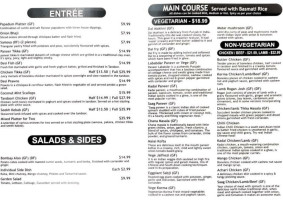The Address Indian Kitchen Omokoroa menu
