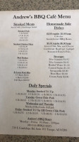 Andrew's Bbq Express menu