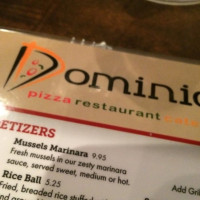Dominick's Pizzeria menu