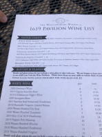 Williamsburg Winery, menu