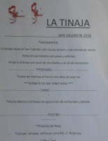 La Tinaja menu