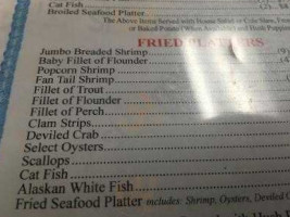 Bayside Seafood menu