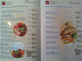 Restoran Vidikovac menu