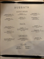 Burrata menu