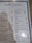 Caffi Colwyn menu