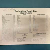 Rolleston Food menu