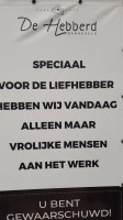 De Hebberd menu