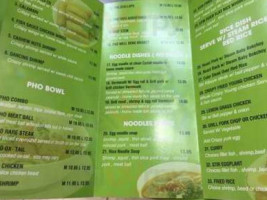 Pho Bowl menu