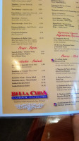 Bella Cuba menu