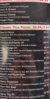 Galaxy Pizza menu