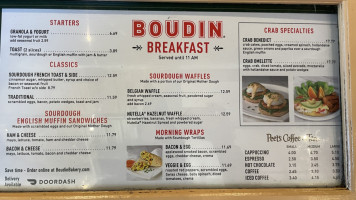 Boudin Bakery Cafe menu