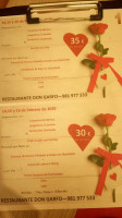 Don Garfo menu