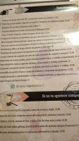 El Rincon Del Faro menu